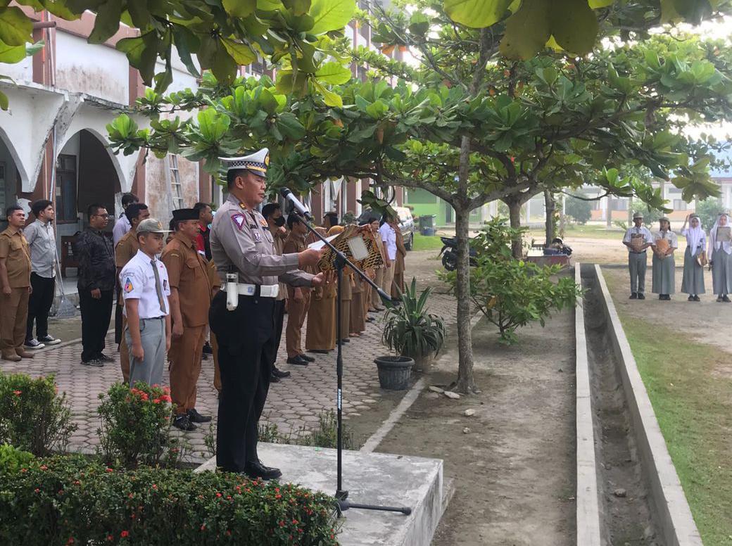 Sat Lantas Polres Pelabuhan Belawan Sosialisasi Operasi Patuh Toba