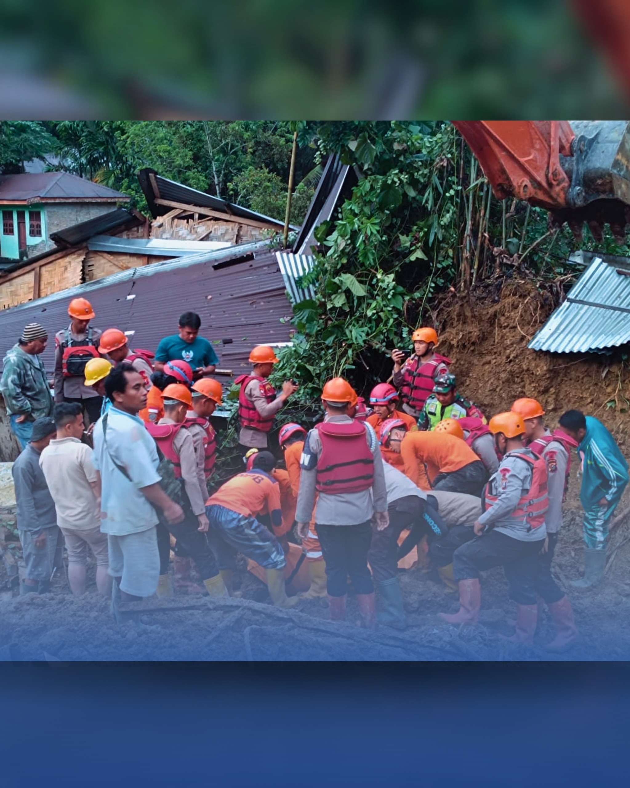 Tim SAR Brimob Evakuasi Korban Longsor Sembahe di Medan Sulit
